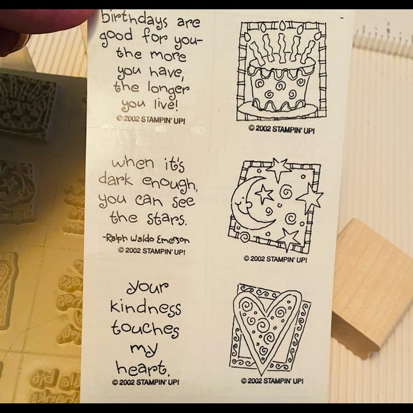 NEW Stampin Up 8pc VINTAGE Variety Sentiments - Picture 2 of 5